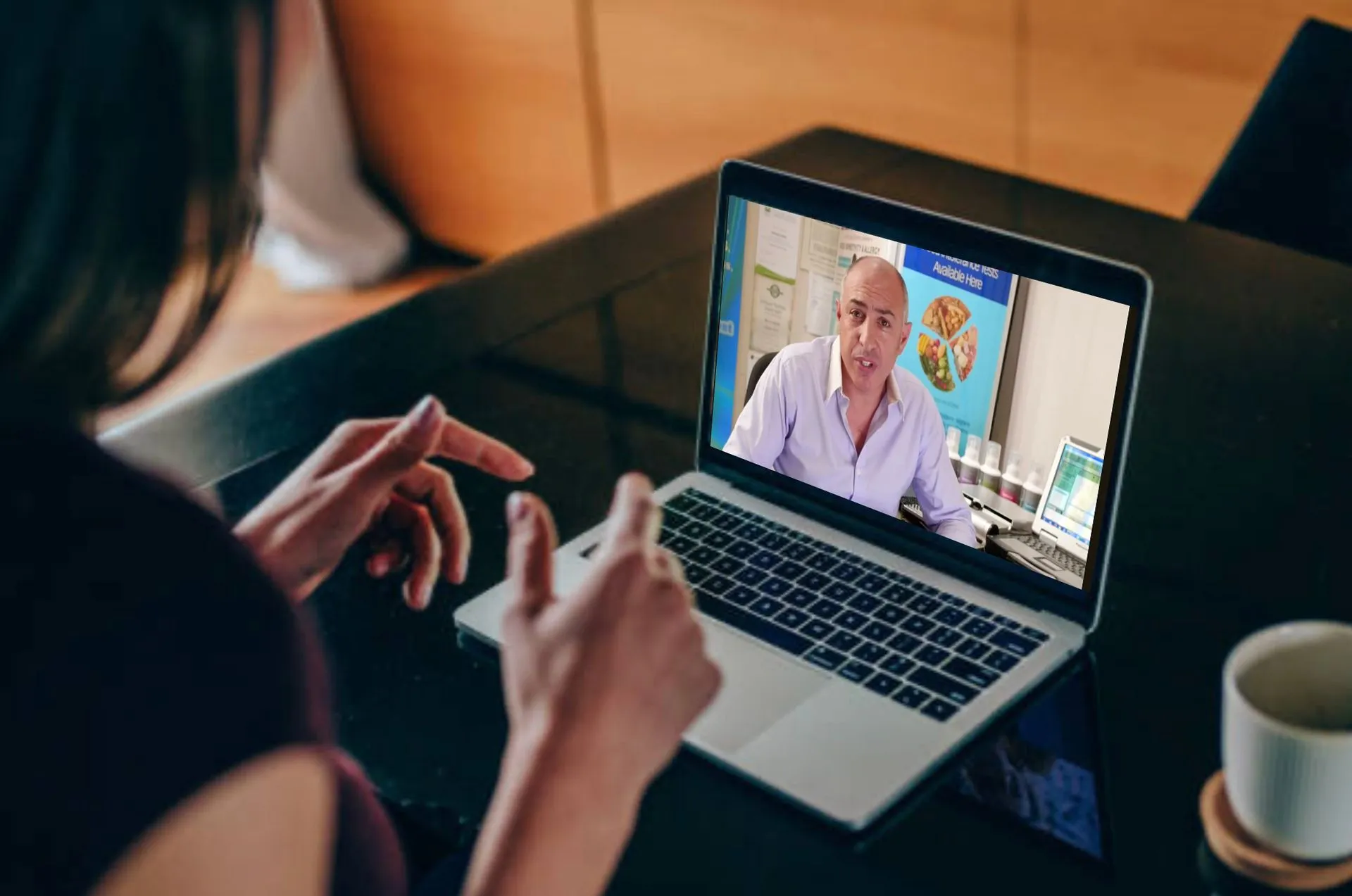 A patient joining their Rash Clinic Zoom consultation from home